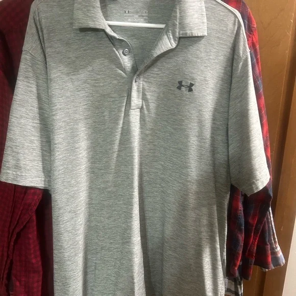 Under Armour Men's Gray Polo Golf Shirt XL EUC - Picture 7 of 8
